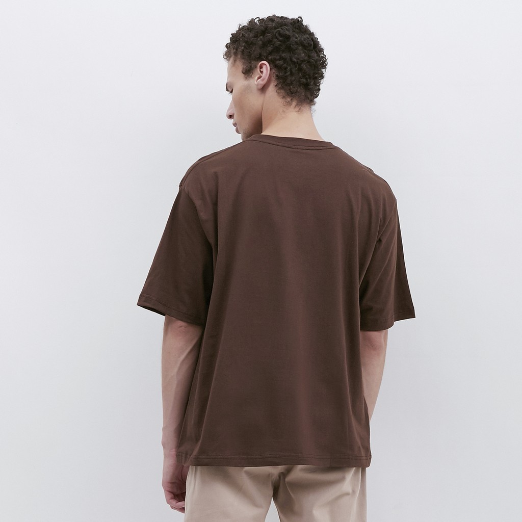 M231 T-Shirt Polos Oversized Pendek Coklat 1973C