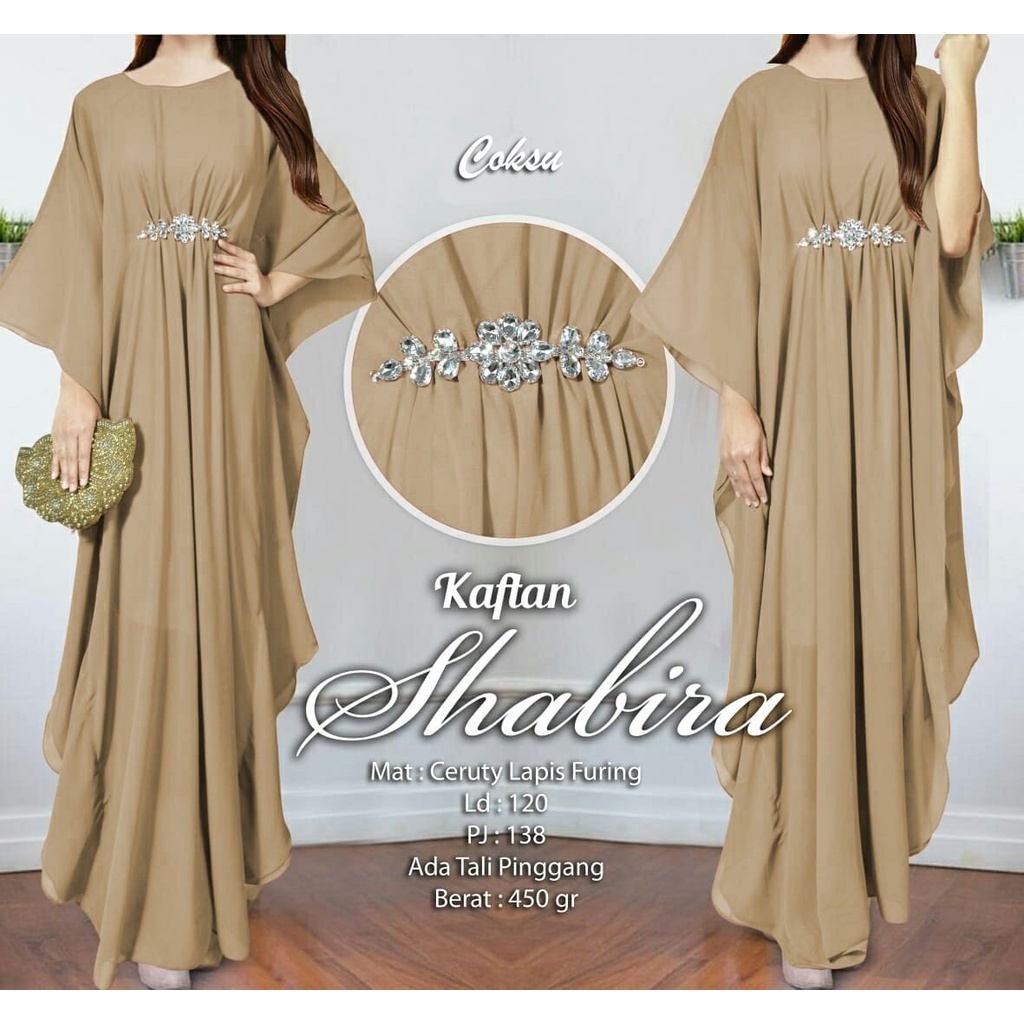 [Shenmyprint] Shabira Kaftan - Kaftan Jumbo - Kaftan Polos - Gamis Kaftan Jumbo - Baju Kaftan