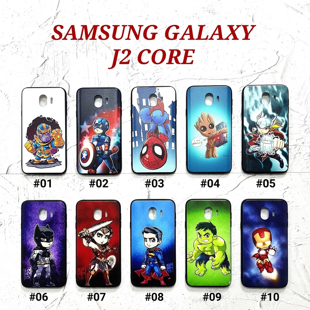 SAMSUNG J2 CORE J5 PRIME J7 PRIME J4 PLUS J6 PLUS J3 PRO J7 PRO - MINI HERO Case Marvel Cartoon