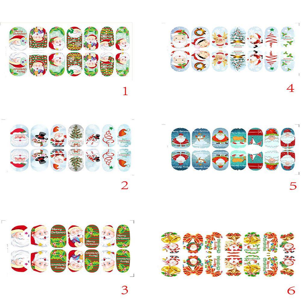 R-flower Nail Art Sticker Kuku Foil Tip DIY Glow Dekorasi Reindeer