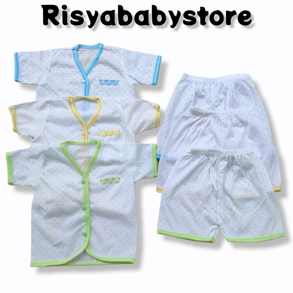 21 pcs Paket Hemat Baju Bayi Polkadot / Perlengkapan Baju Bayi Newborn / Paket lahiran bayi