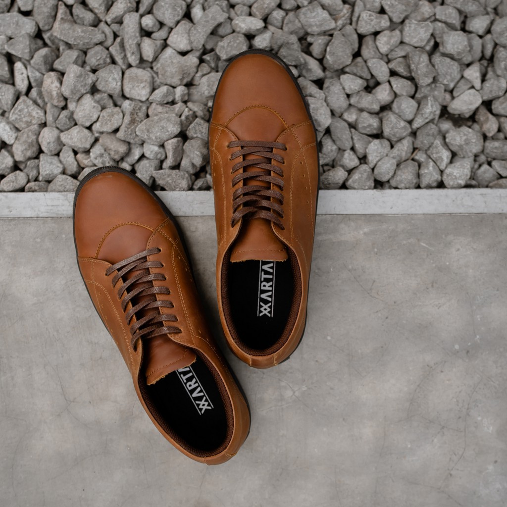 ARTAP - Sepatu Sneakers Kulit Asli - Alordi CH Tan Black Sole