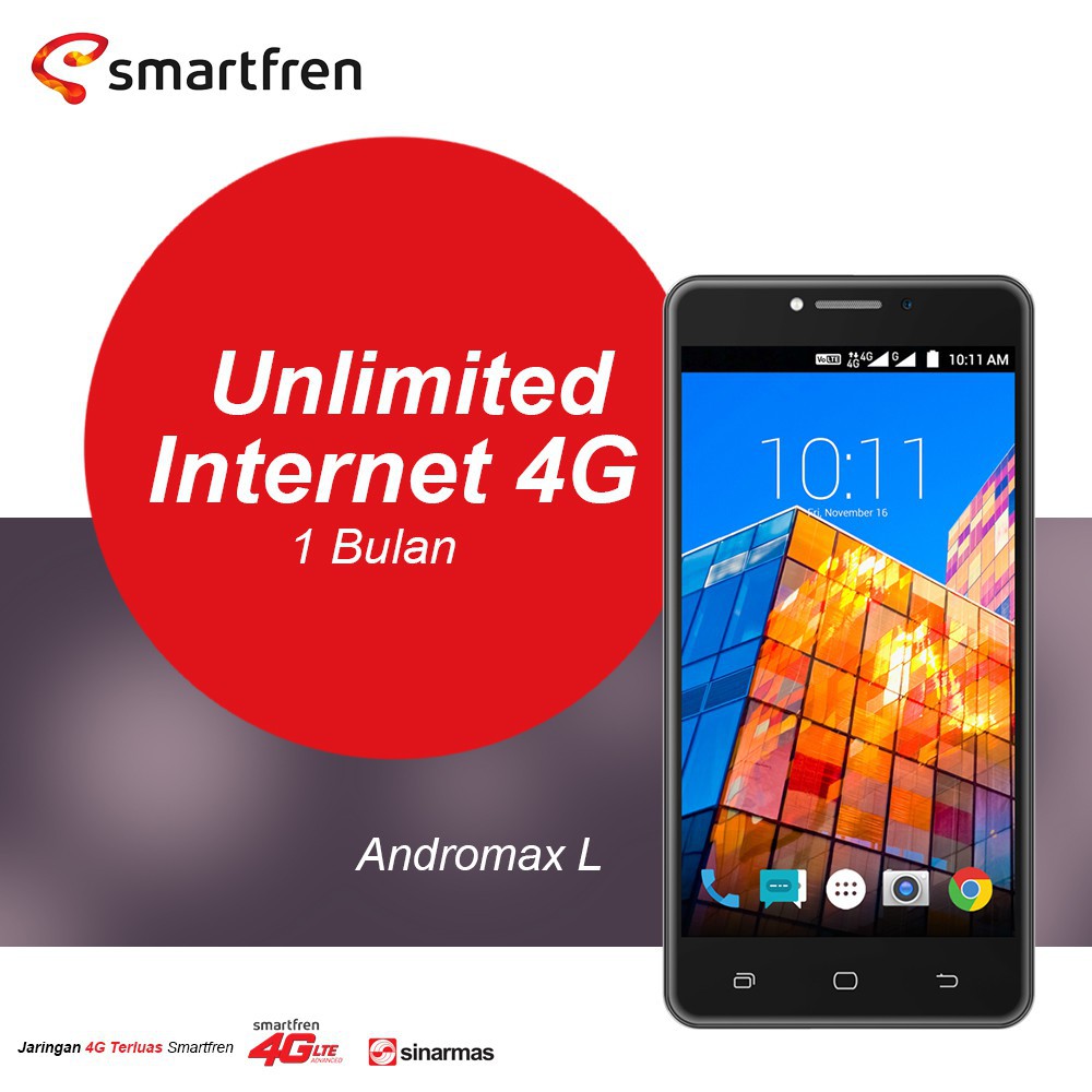 Smartfren Andromax L 4G Unlimited Ram 2GB Internal 16GB