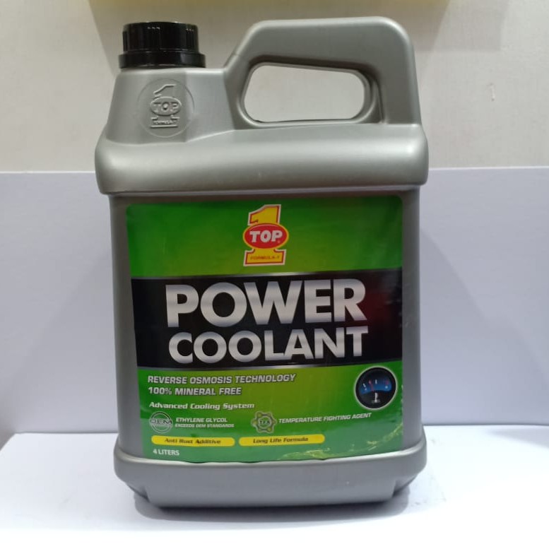 TOP 1 POWER COOLANT 4L - AIR RADIATOR COOLANT HIJAU TOP 1 4L