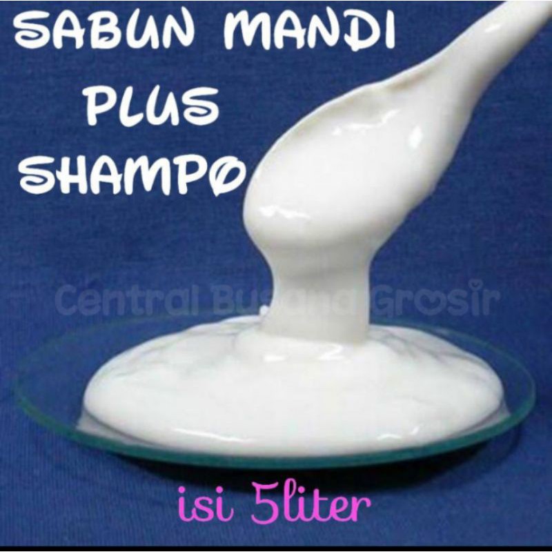 SABUN MANDI PLUS SAMPO 1 LITER / SABUN MANDI 2IN1