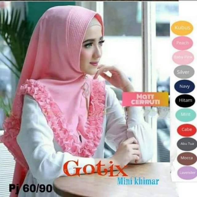 Khimar Hijab Jilbab Instan/Syari Gotik Ceruty