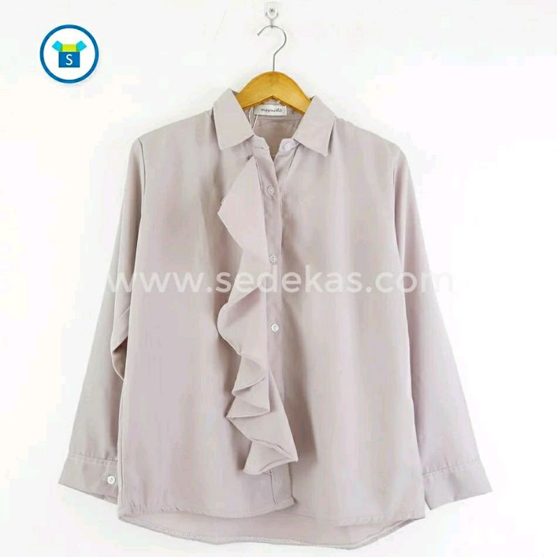 KEMEJA WANITA / BAJU ATASAN TOP / KEMEJA KERJA / KEMEJA KULIAH/ KEMEJA KEKINIAN/ KEMEJA POLOS BASIC 