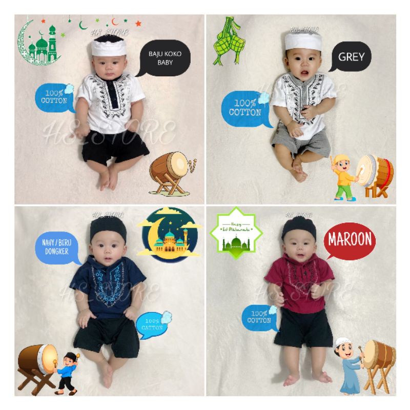 DUJAMIN TERMURAH !!! ROMPER BAYI BAJU KOKO / JUMPER BAYI / BAJU KOKO BAYI / BAJU KOKO UNTUK BABY !