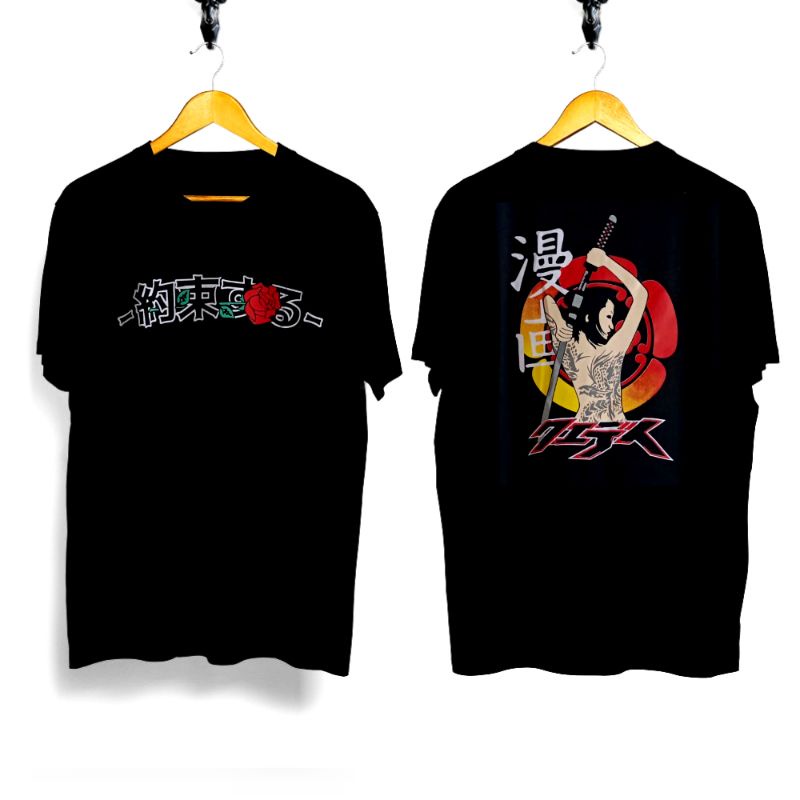 KAOS GEISHA TOPENG /KAOS SAMURAI JAPAN GEISHA /KAOS NAVI /BAYAR COD