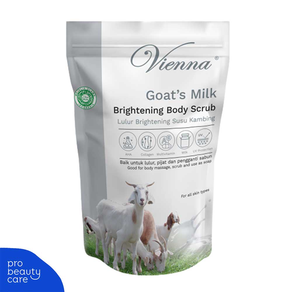 Vienna -  Body Scrub Lulur Badan Goats Milk &amp; Bengkoang REFILL (1kg)