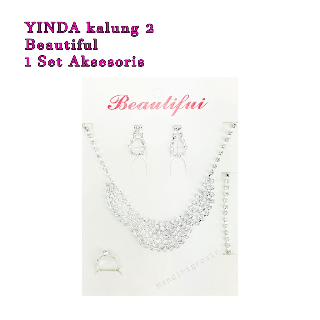 1 Set Aksesoris*YINDA kalung 2 *Beautiful * Aksesoris