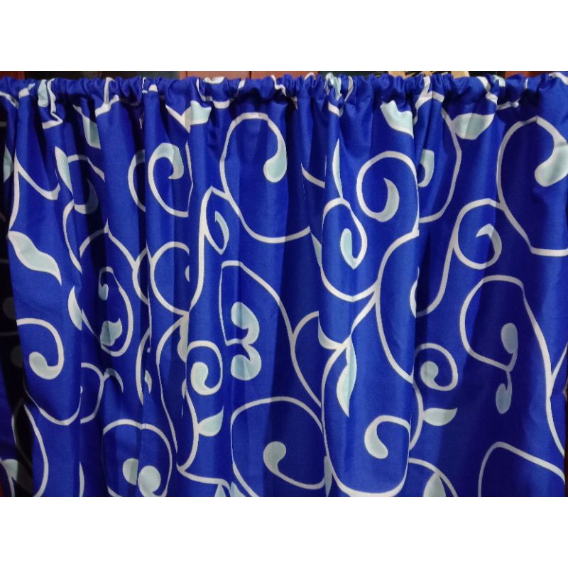termurah korden dapur / gorden kolong dapur motif unter batik biru