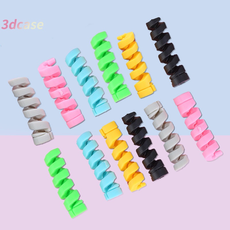 Spiral Cable protector Data Line Silicone Bobbin winder Protective Android USB Charging Cable Data line protection