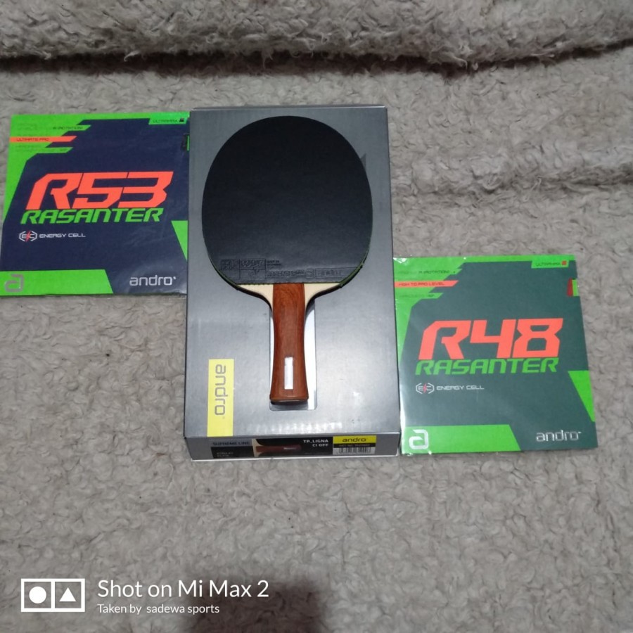 PAKET BET PINGPONG TENIS MEJA SECOND ANDRO TP LIGNA CI FL + RUBBER