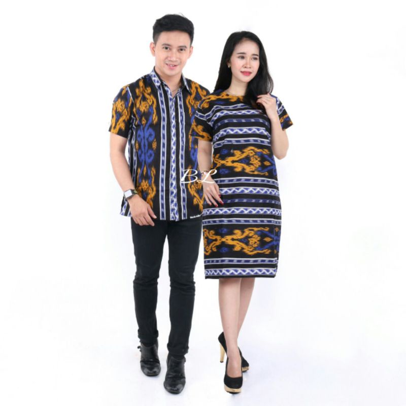 DRESS ETNIK TERBARU-Maura Couple - Sania Ruffle Batik tenun Couple Ori Ndoro Jowi DNT Garansi Termurah Shopee BAJU IMLEK-2