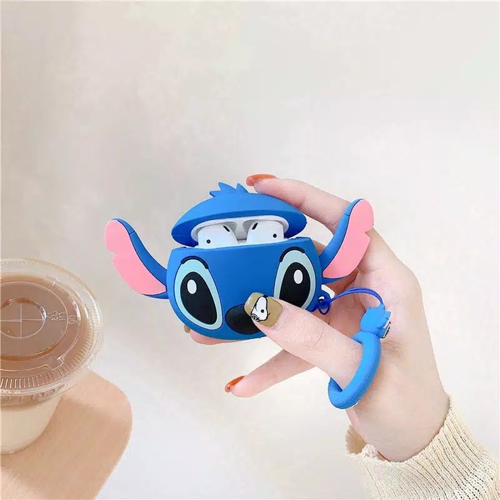 Case 3D Airpods Stitch Untuk Inpods12 Airpods Gen 1 2 Casing Premium Grosir