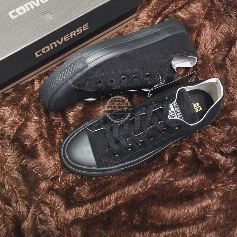 SEPATU CONVERESE CT FULL BLACK LOW PREMIUM