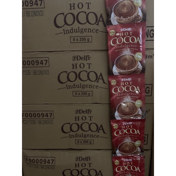 delfi hot cocoa isi 80 pc x 25 gram karton renceng