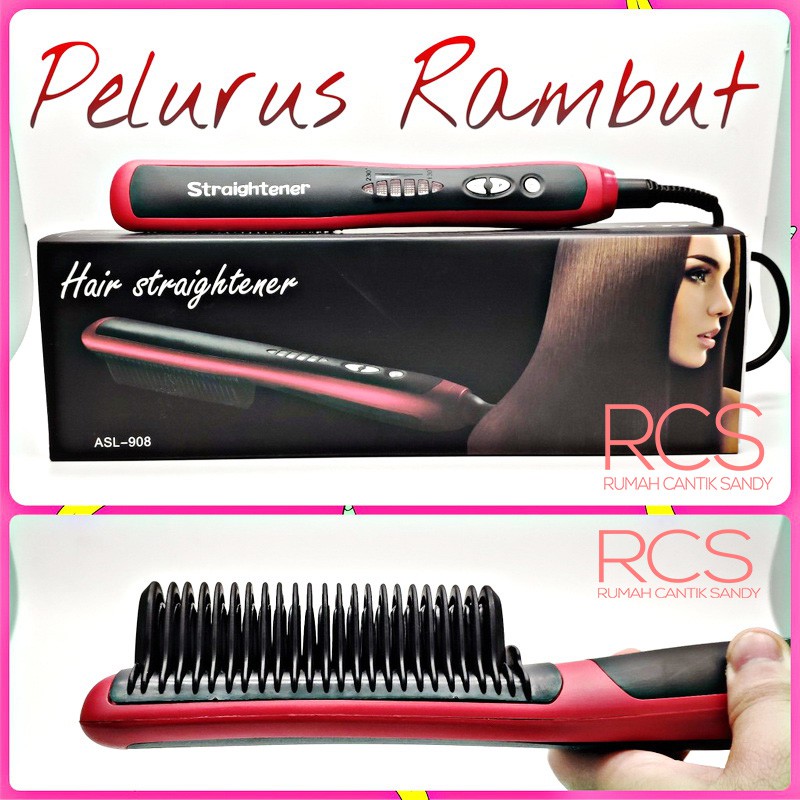 [ ASL-908 ] Catok Sisir Pelurus Rambut ~ Fast Hair Straightener