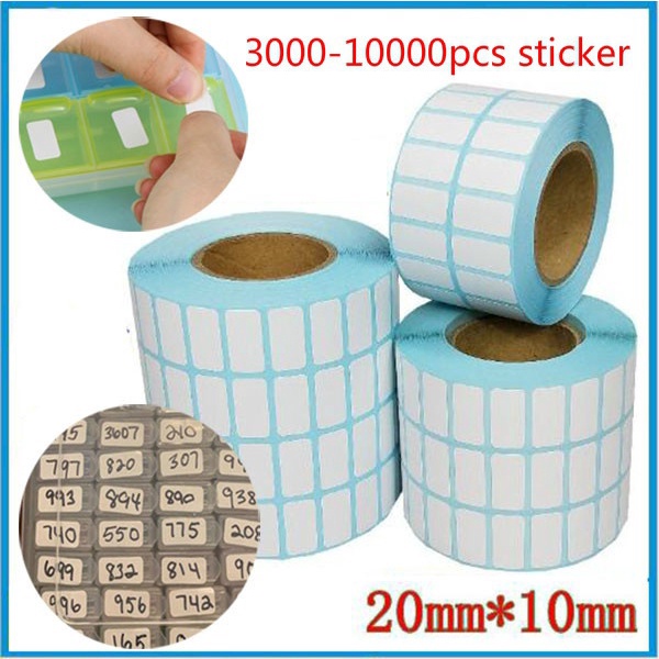 2500-10000pcs Stiker Label Diamond Painting Anti Air Warna Putih