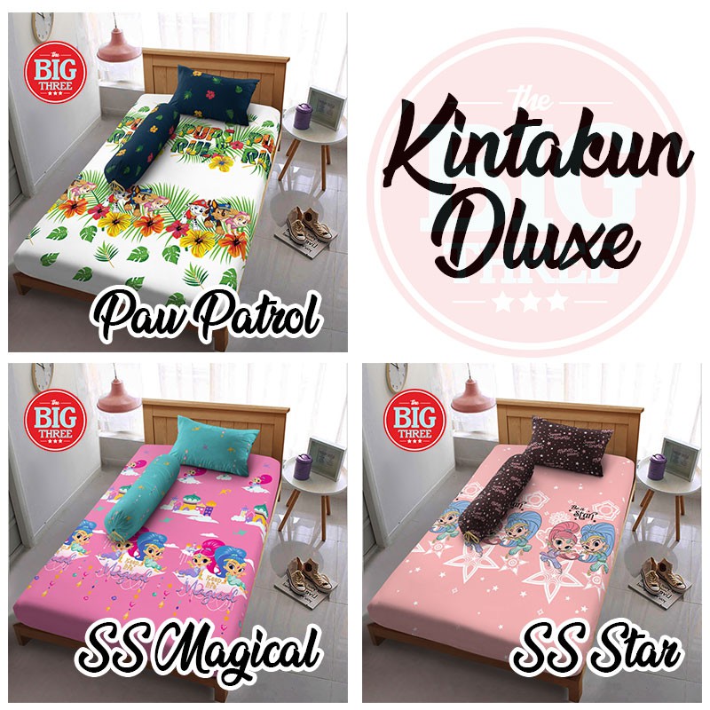 Sprei KINTAKUN 120x200 motif Spongebob Puzzle Aurelia Fleur Kenzo Caroline Albany Aalborg Agnesia Braxley Brenda Paul Graciela Victor Arnita 120 Single SP