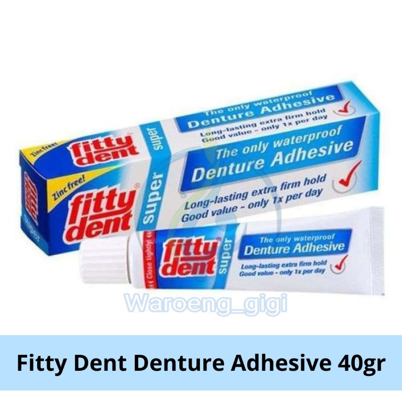 Fittydent Fitty Dent Denture Adhesive Lem Perekat Gigi Palsu Tiruan