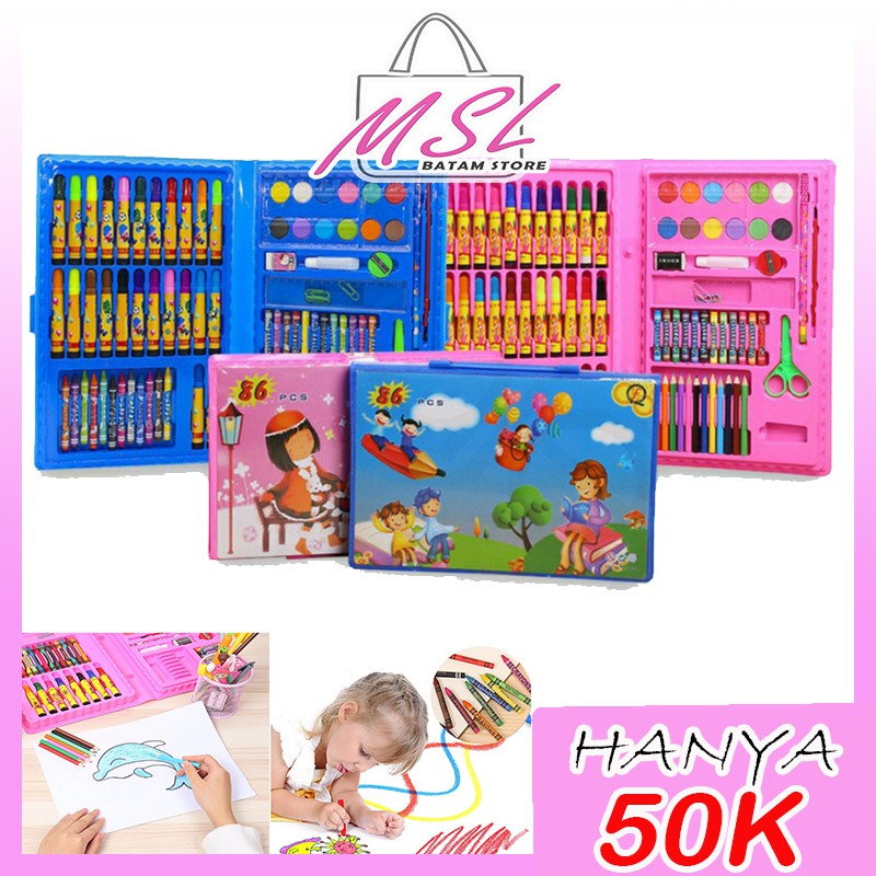 

CRAYON COLOURING SET 86 IN 1 MOTIF KARAKTER MURAH BATAM