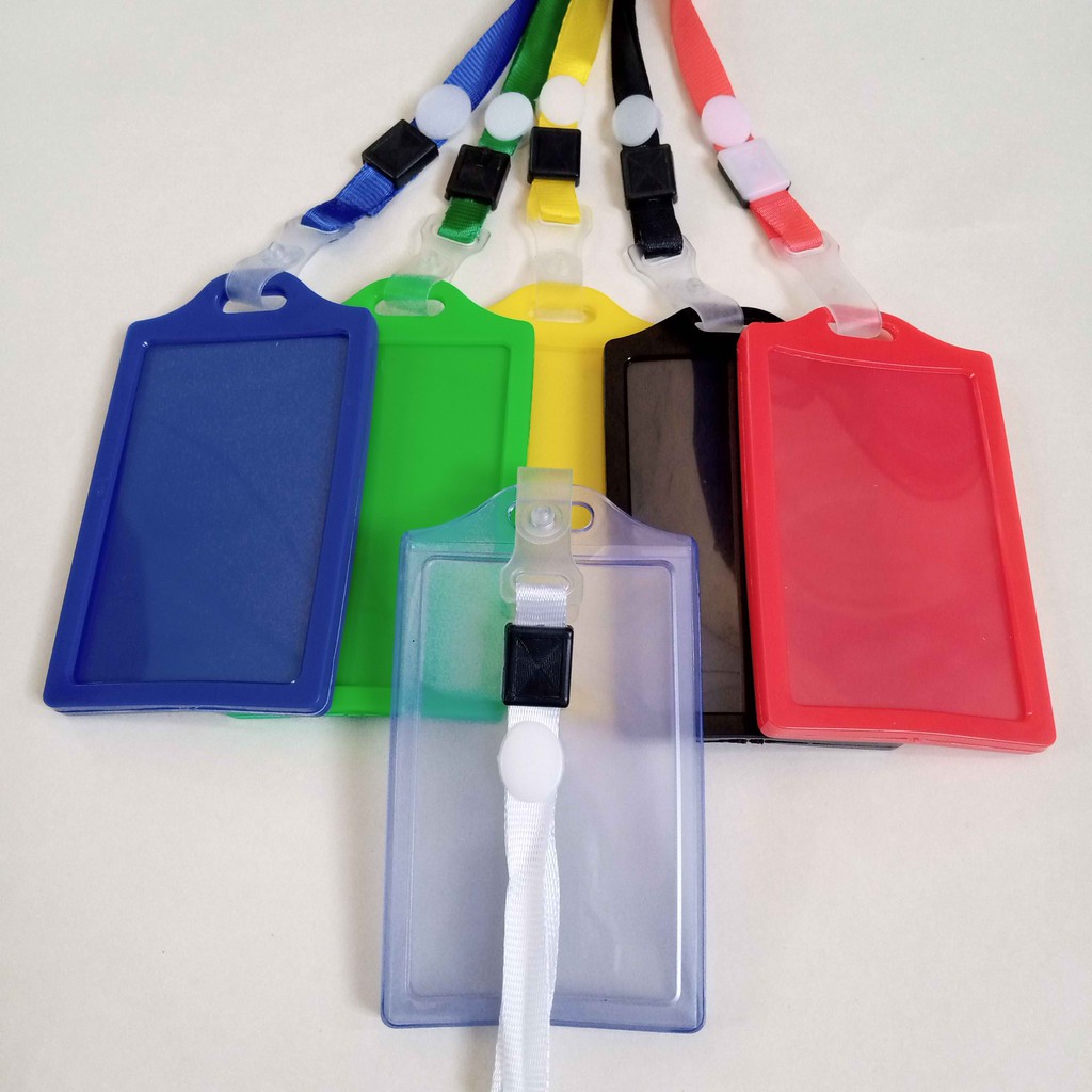 

Card/Name Tag/Card Holder Karet 2 sisi + Tali (siap pakai)