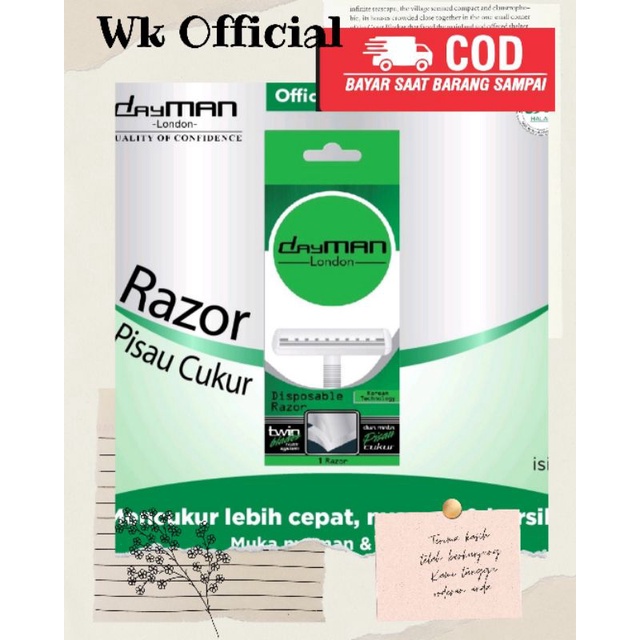Alat Cukur DayMan Razor Twin Blade (alat cukur with lubricant) isi 1 pcs