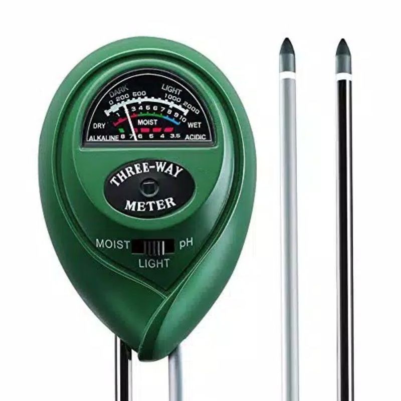 Hedao Soil meter  3 in 1 Soil Moisture Tester (pH, Moisture, Light) - pH Meter Tanah - Kelembaban Tanah &amp; Cahaya