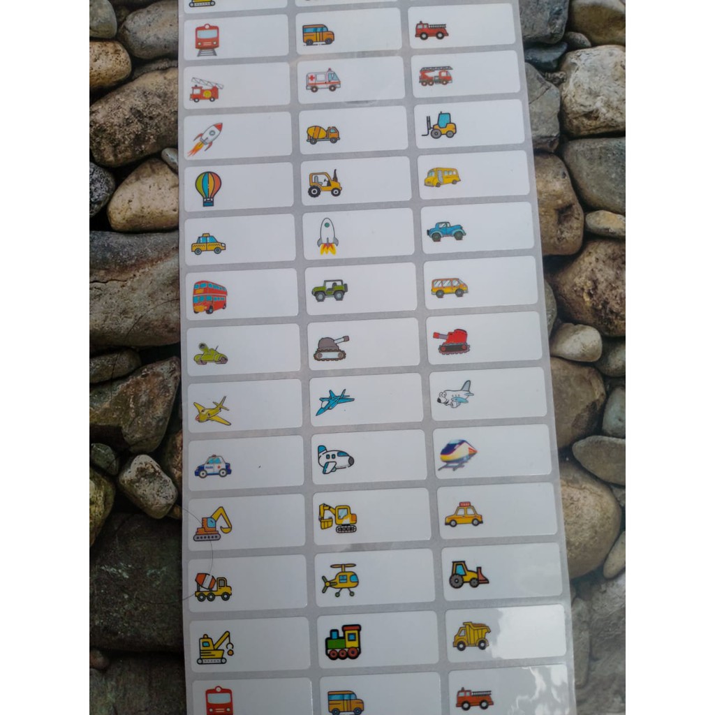 

STIKER LABEL NAMA WATERPROOF WHITE TRANSPORTATION