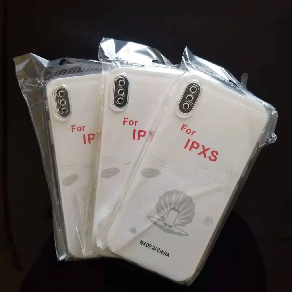 Softcase IPhone 13 12 11 Pro Max X XS 6 7 8 Transparan BeningCase IPhone Case silikon anti licin-lPhone XS