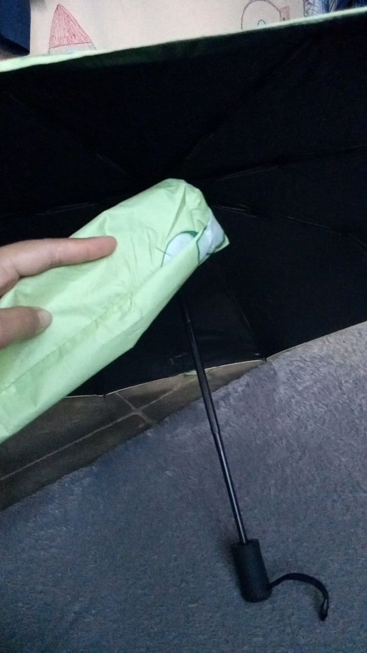 Payung Lipat Premium Anti Sinar Uv Matahari Panas Hujan Protection - Light Blue