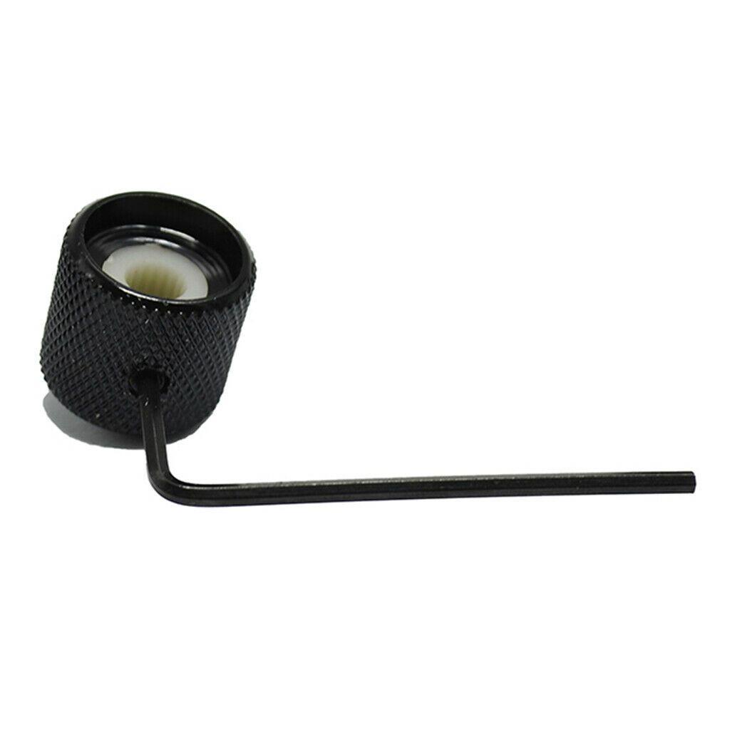 TOP 4pcs Knob Pengatur Nada Kunci Hitam Knob Kubah Metal