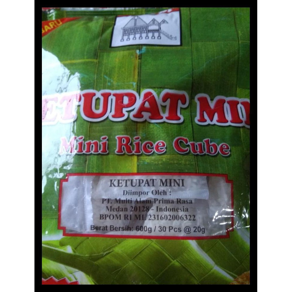 

KETUPAT MINI ADABI 1 PAK ISI 30 X 20 GR BERKUALITAS