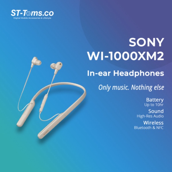 Dijual Sony WI 1000XM2  WI1000XM2 Noise Cancelling Bluetooth Earphones - Silver Limited