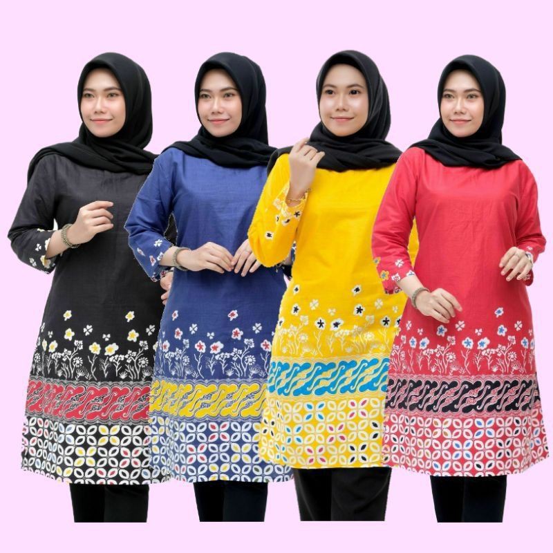 TUNIK BATIK ATASAN BATIK SUTRA BATIK SUTRA DOLBY DOLBY TUNIK MURAH BATIK MURAH BAJU BATIK TERBARU