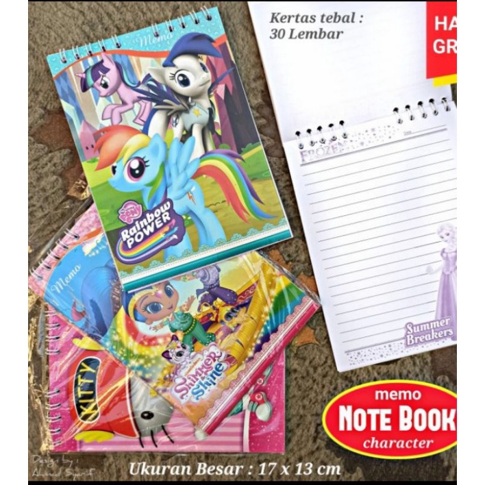 

BUKU MEMO NOTEBOOK KARAKTER- BUKU CATATAN