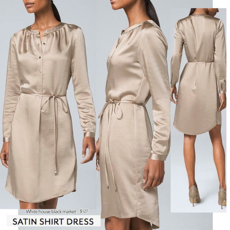 WHBM Satin Midi Dress