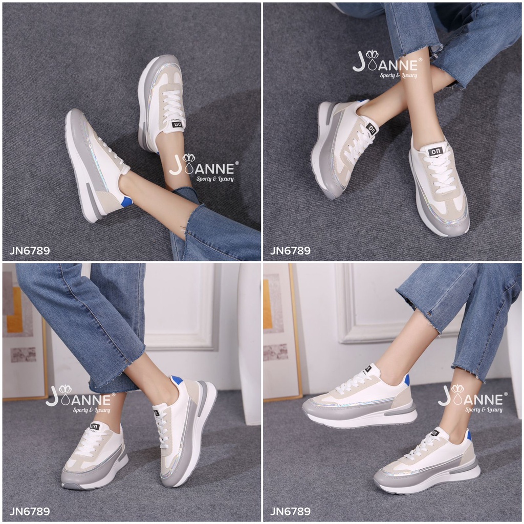 JOANNE Leather Sporty Sneakers Shoes  #JN6789 ORIGINAL