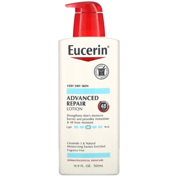 Eucerin Advanced Repair Lotion 500ml Lotion Pelembab Atasi Kulit Sangat Rusak Kering Iritasi ORI USA