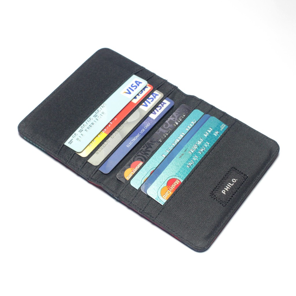 dompet kartu kain simpel model lipat 8 slot kartu card wallet