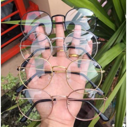 •OKEY BELI•KC103 Kacamata Wanita Lensa Rangka Transparan Retro Vintage Metal Frame Eyeglasses cod-3