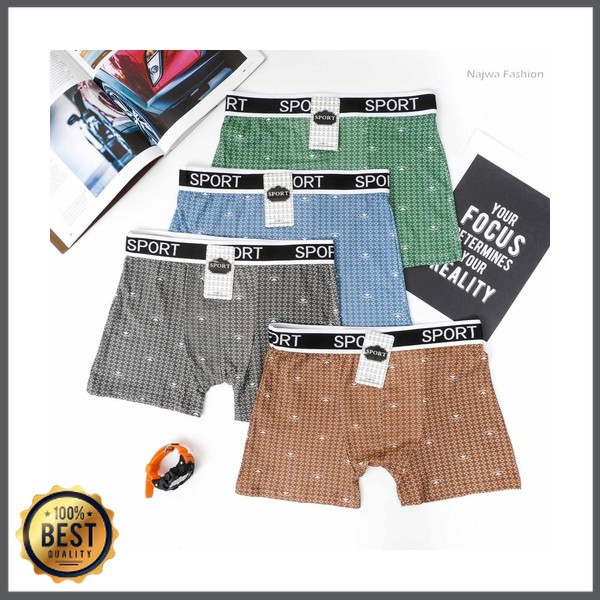 Unik BOXER PRIA COWOK LELAKI MOTIF DALEMAN CELANA DALAM MURAH IMPOR Limited