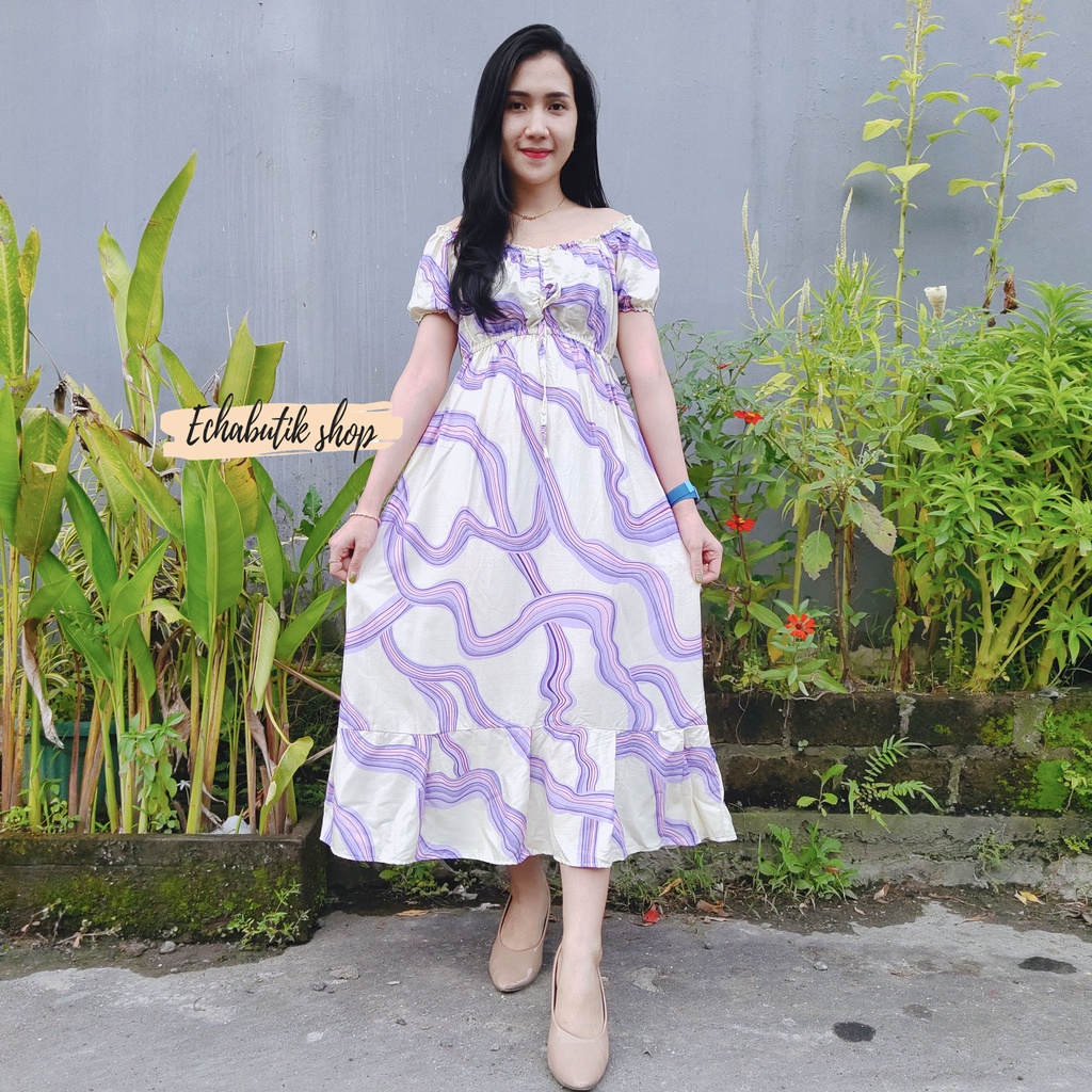 DASTER/DRES CASANDRA POLOS BALI-VANESA CREAM