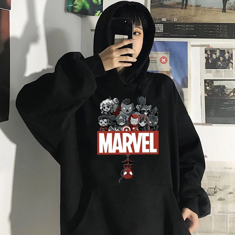 Hoodie Marvel Wanita Oversize Korea Tebal Sweater Oversize Wanita Korean Style Jumbo Ori Jaket Hoodie Wanita Korean Style Anak Hodie Oversize Korean Style Wanita Hoddie Cewek Oversize Korean Style Hoodie Cewek Kekinian Murah Ukuran XL Switer Wanita Jumbo