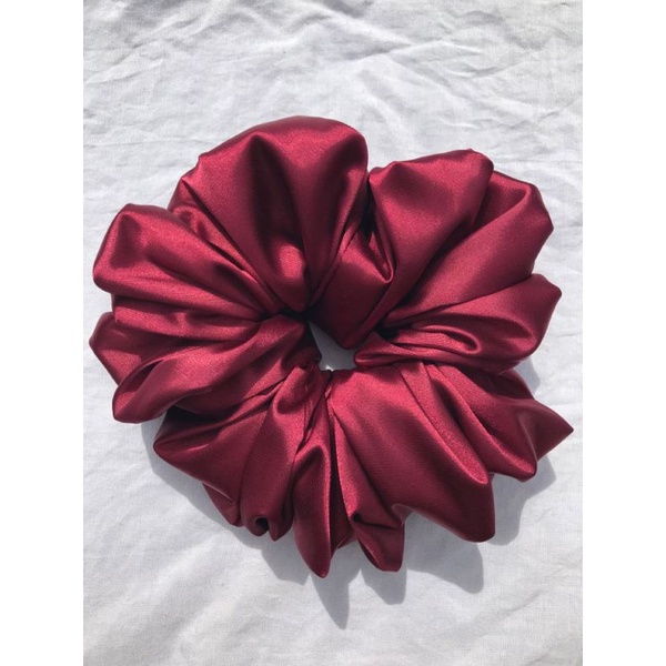 Scrunchie Ikat Rambut Satin Glossy