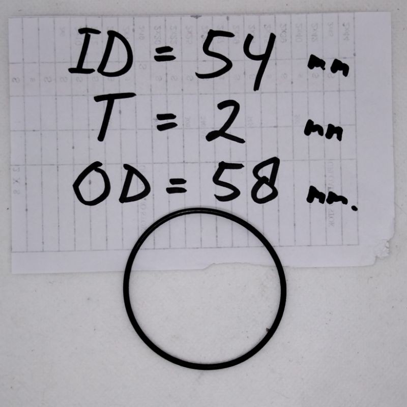 

oring seal karet id 54 tebal 2 od 58 (mm) NBR 70