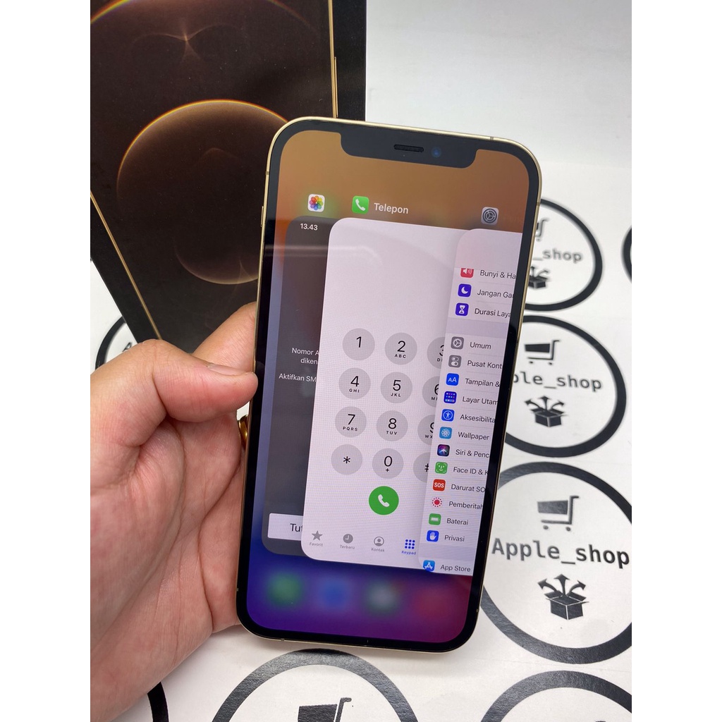 Iphone 12 Pro 128gb Gold Lcd Original Mulus Original Bukan Refurbish / Rekondisi