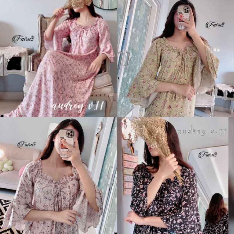 Daster arab FAIRUZ AUDREY Homedress Rayon Homewear Original Label-3